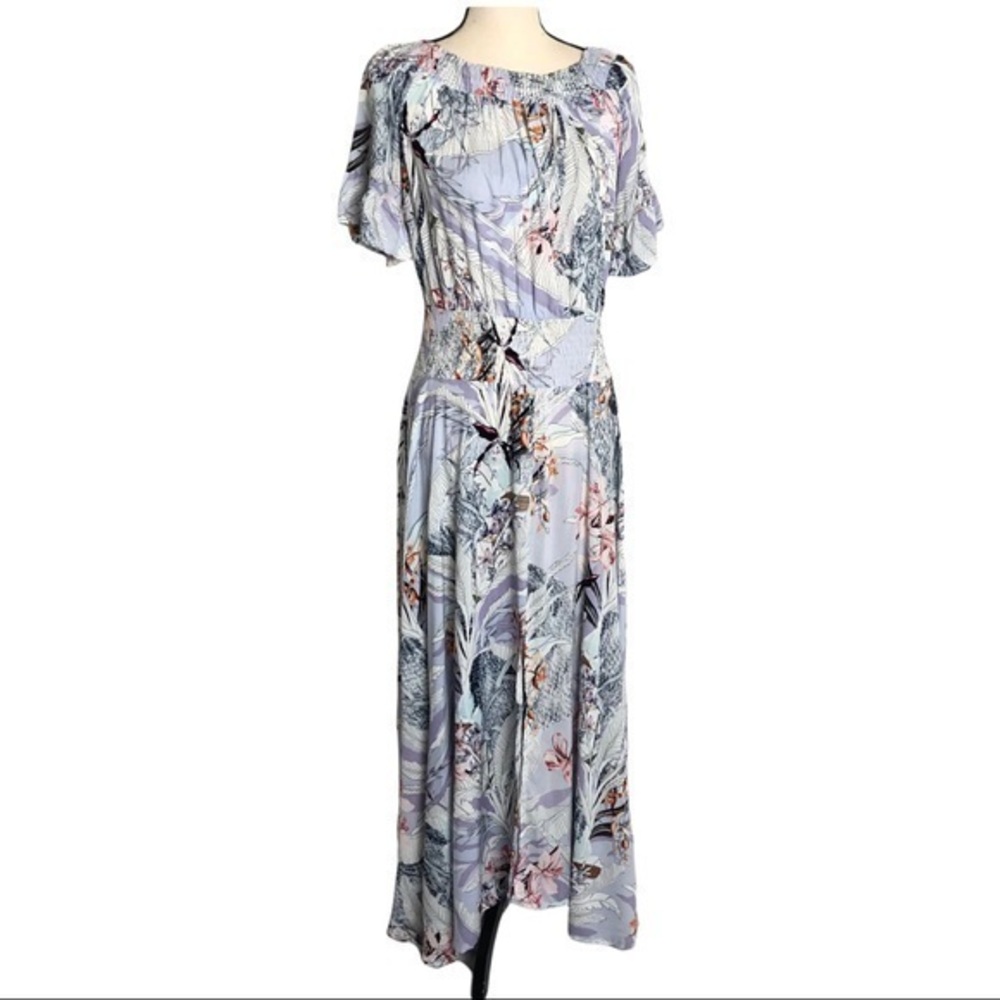 Jaase Floral Maxi Dress With Smock Waist And Neck Size XS